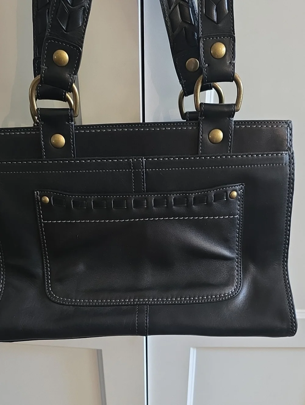 Coach Bleecker Shopper Tote With Tattersall Lining